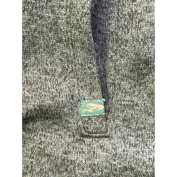 Orvis Mens XL 1/4 Zip Pullover Sweater Gray Fleece Classic Collection - Picture 4 of 16